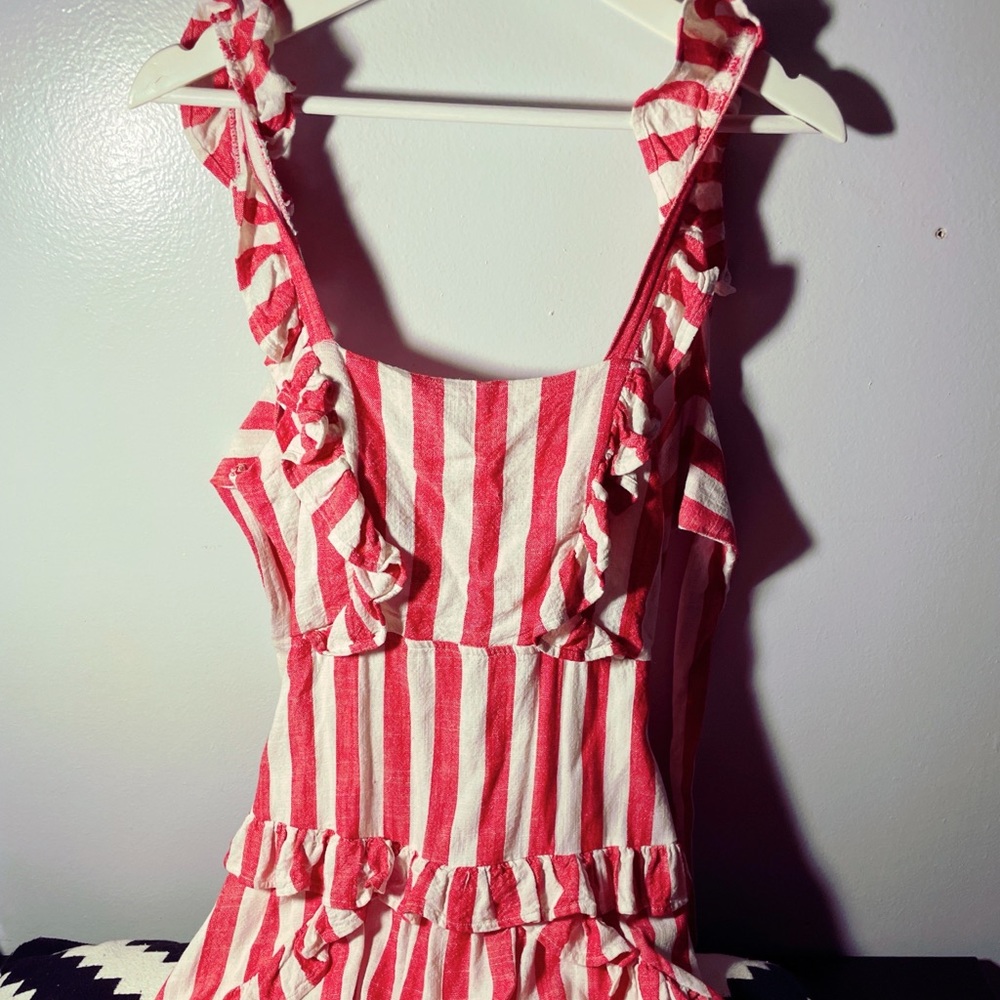 Red stripped dress